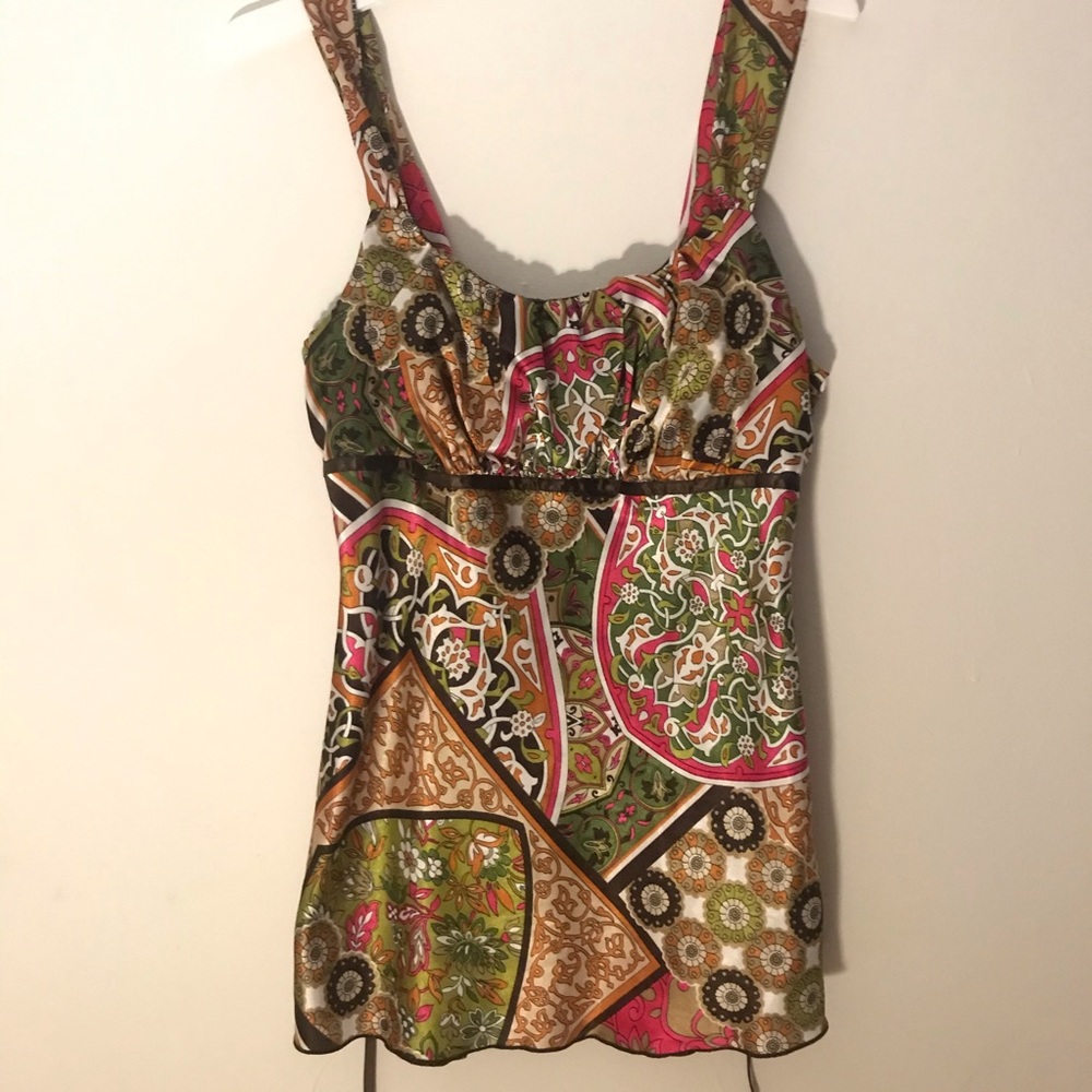 Pretty silk boho indie top